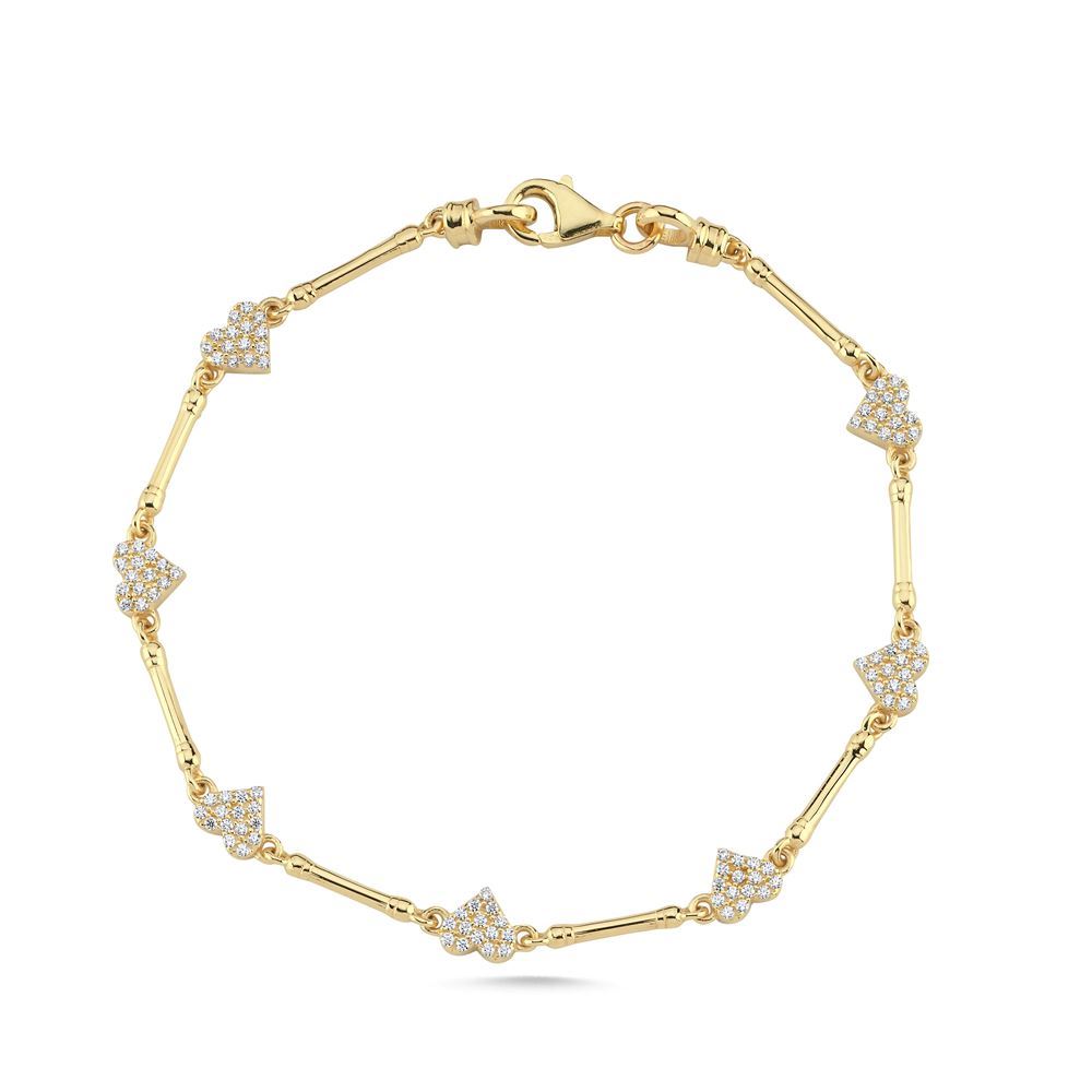 Kalp Taşlı Tasarım Bileklik