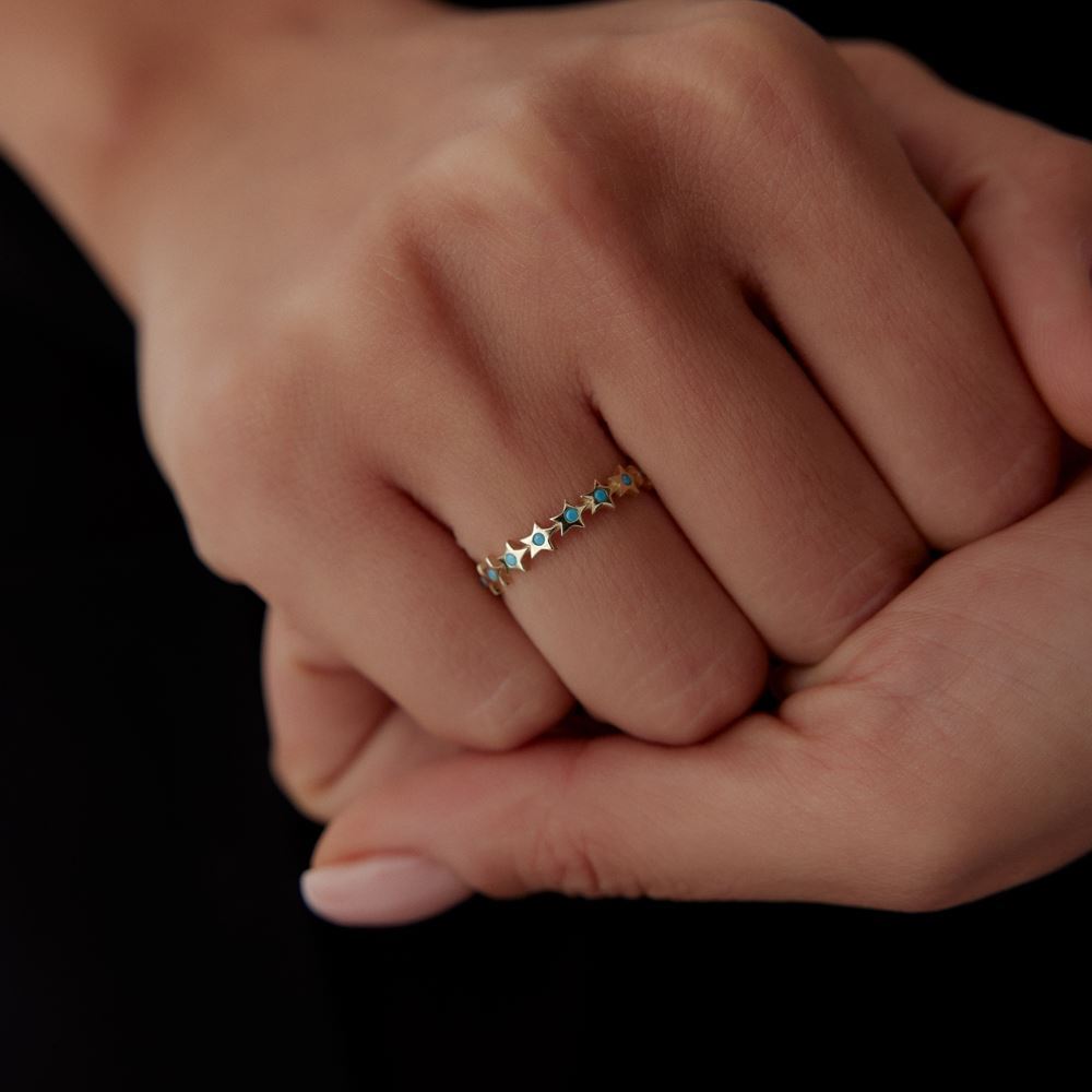 Yıldız Firuze Taşlı Yüzük