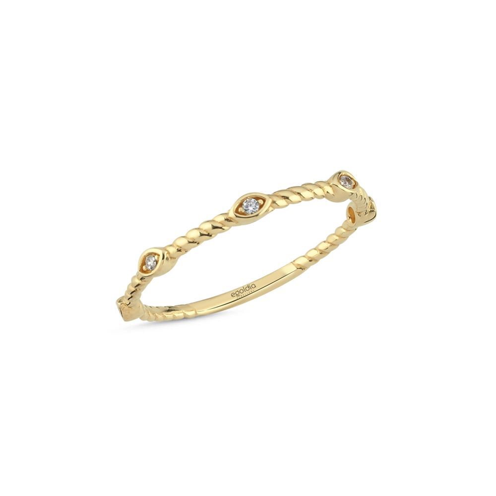 Damla Taşlı Burgu Tasarım Yüzük