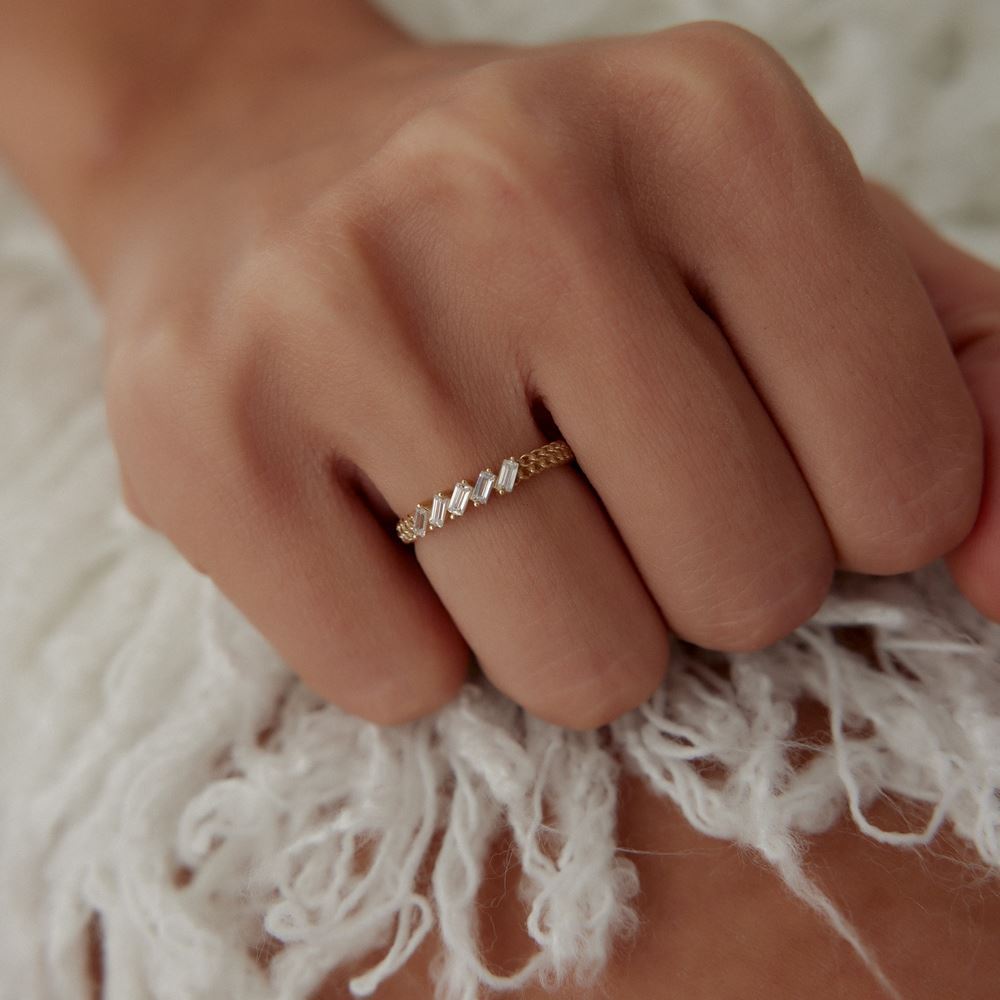 Baget Sıralı Burgu Tasarım Yüzük