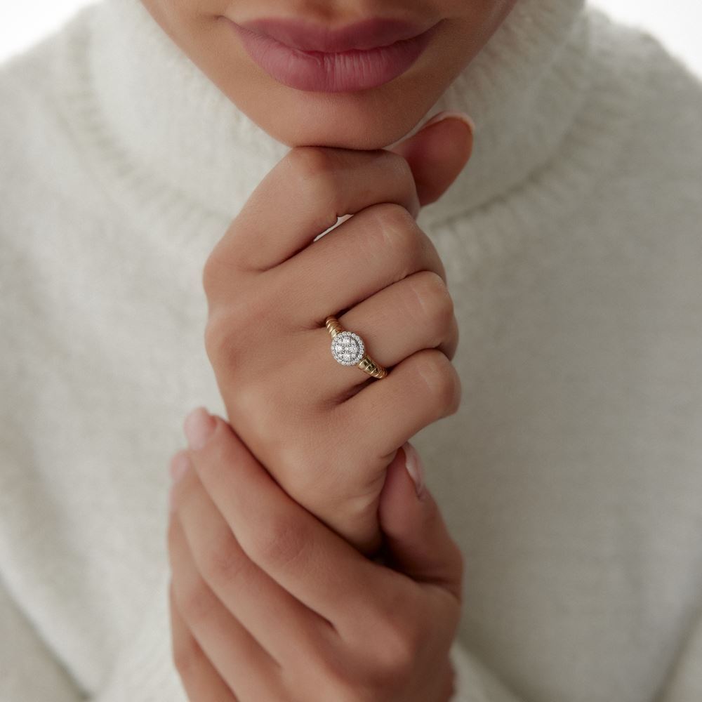 Çark Tasarım Taşlı Yüzük