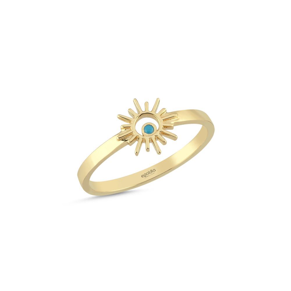 Güneş Firuze Taşlı Yüzük