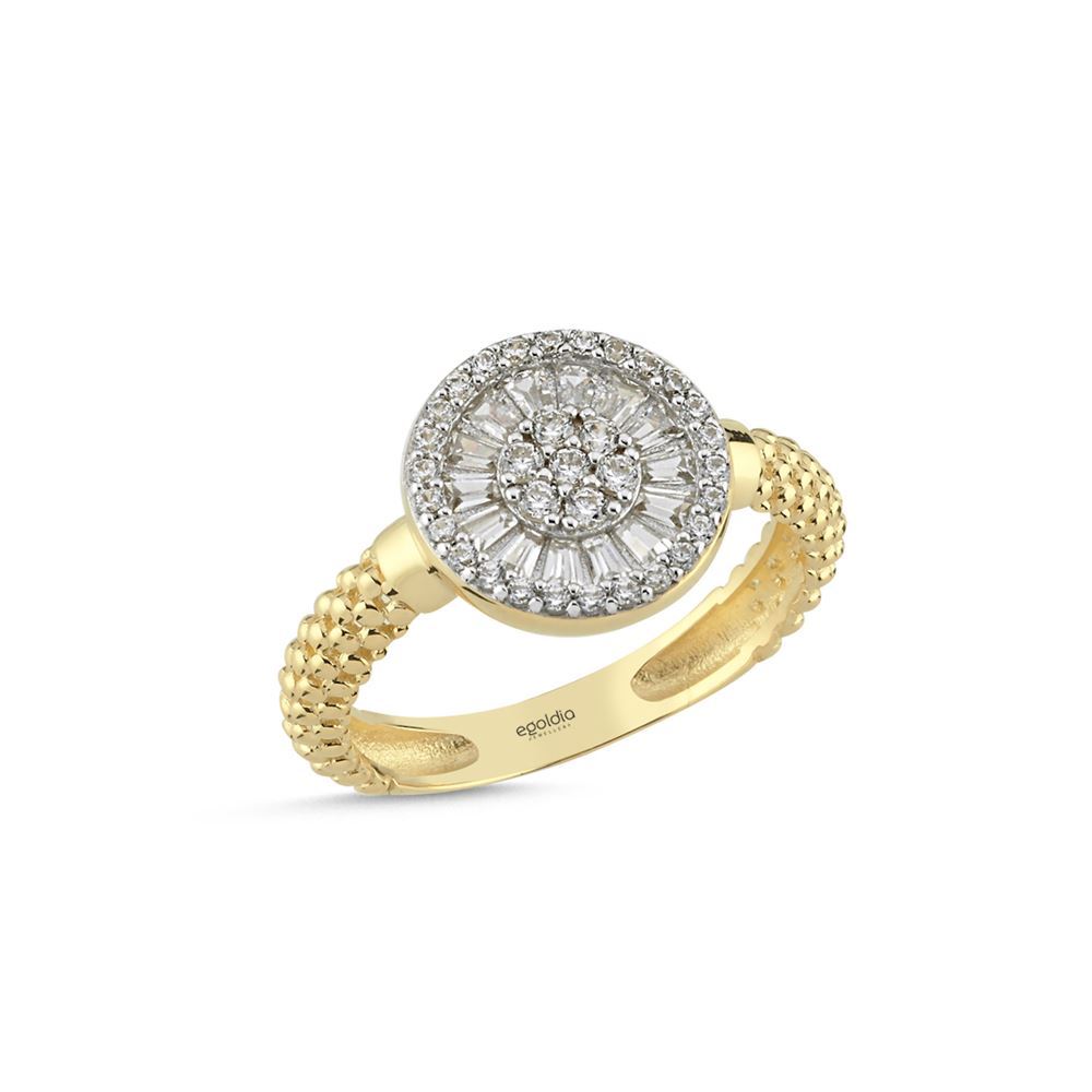 Çark Tasarım Baget Taşlı Yüzük