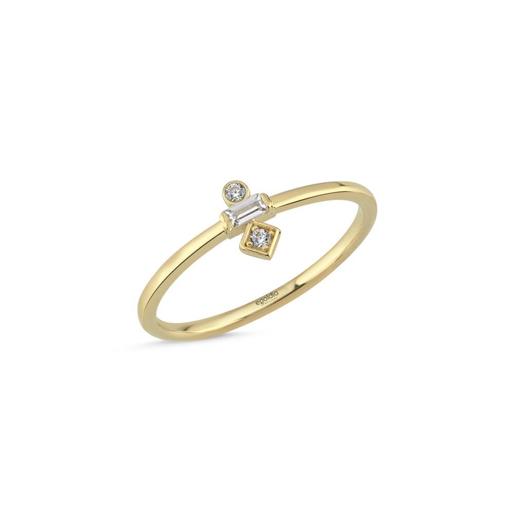 Baget Damla Taşlı Yüzük