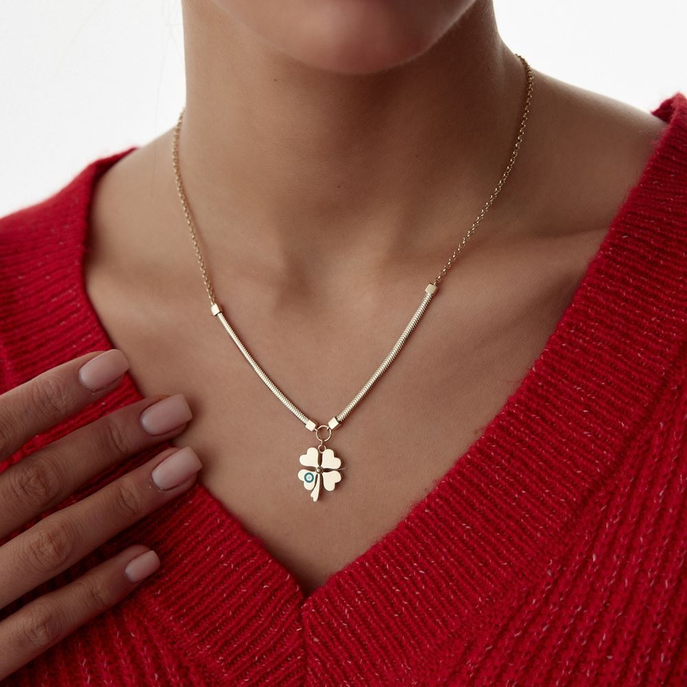 Balıksırtı Yonca Kolye