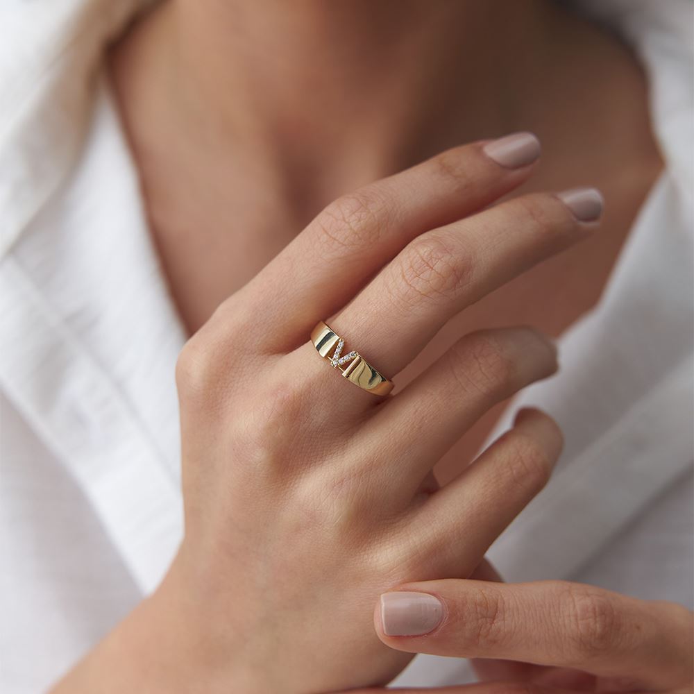 Harfli Altın Yüzük