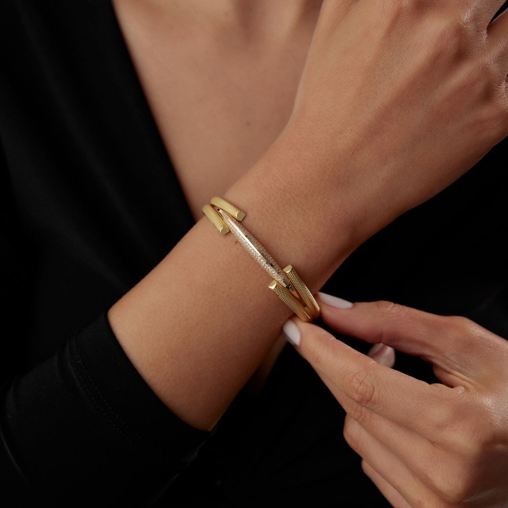 Kırmızı Kaburga Desenli Tekli Kelepçe