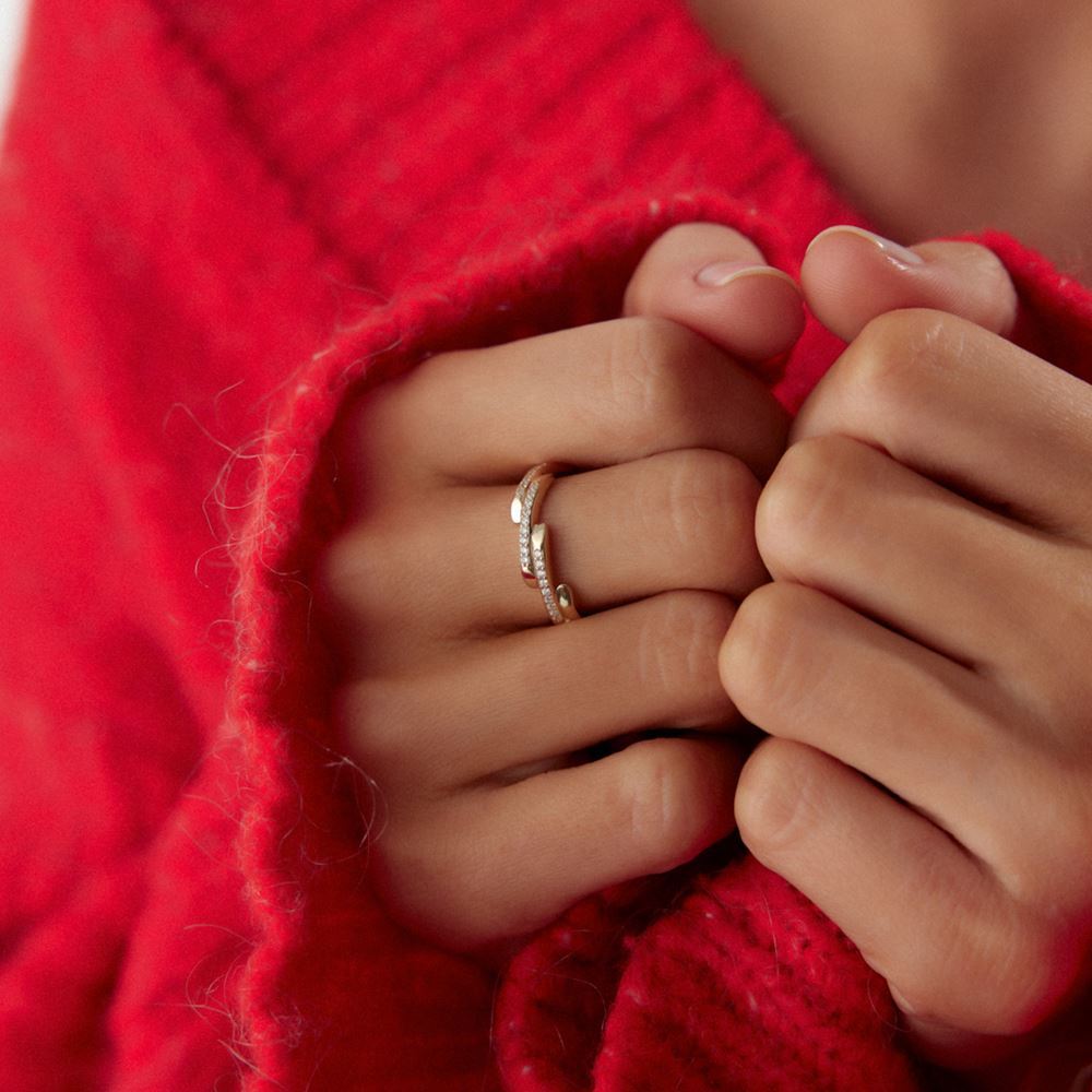 Çubuk Tasarım Taşlı Yüzük