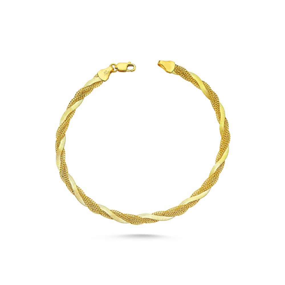 Kırmızı İtalyan Burgu Kalemli Bileklik