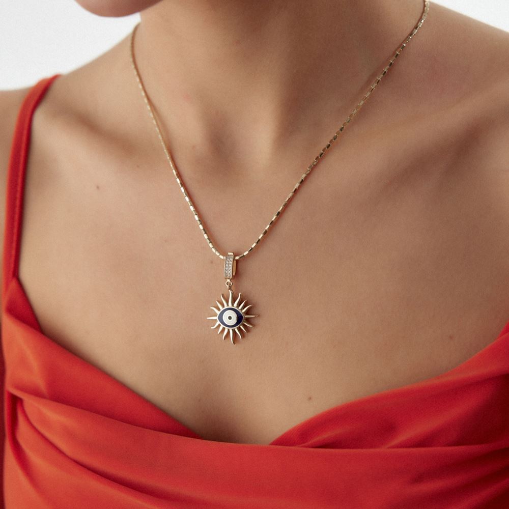 Göz Mineli Göz Charm Kolye Ucu