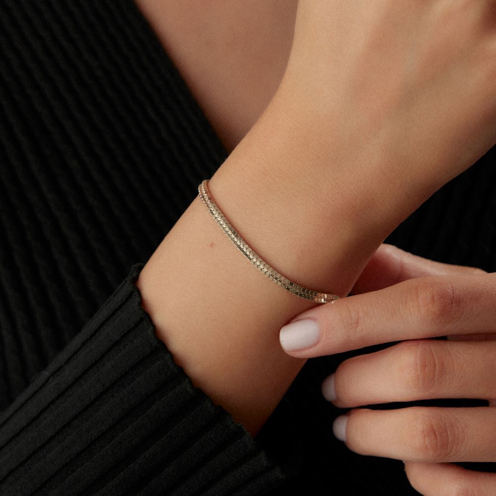 İtalyan Oluklu Balıksırtı Bileklik