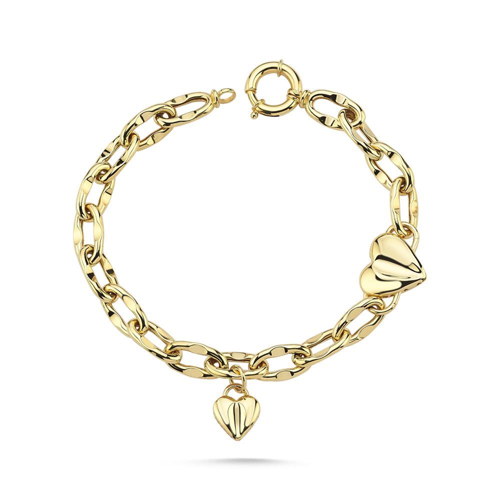 Kalp Desenli Tasarım Bileklik