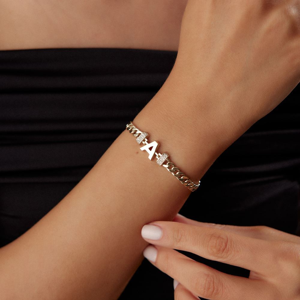 Gurmet Harfli Taşlı Bileklik