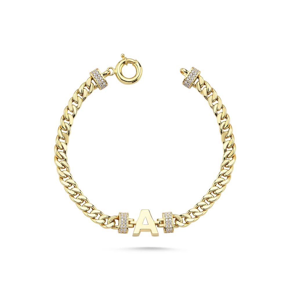 Gurmet Harfli Taşlı Bileklik