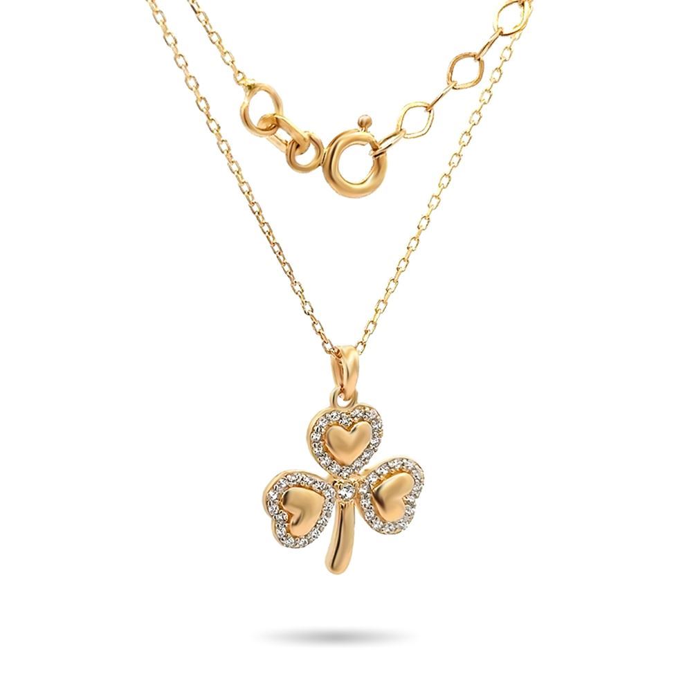 Yonca Kalp Taşlı Kolye