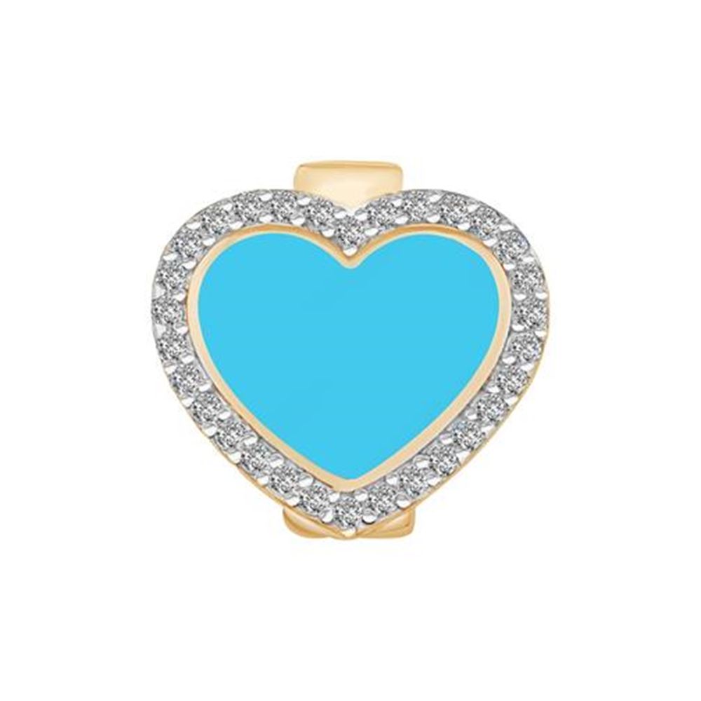 Mavi Kalp 9Mm Bileklik Charm