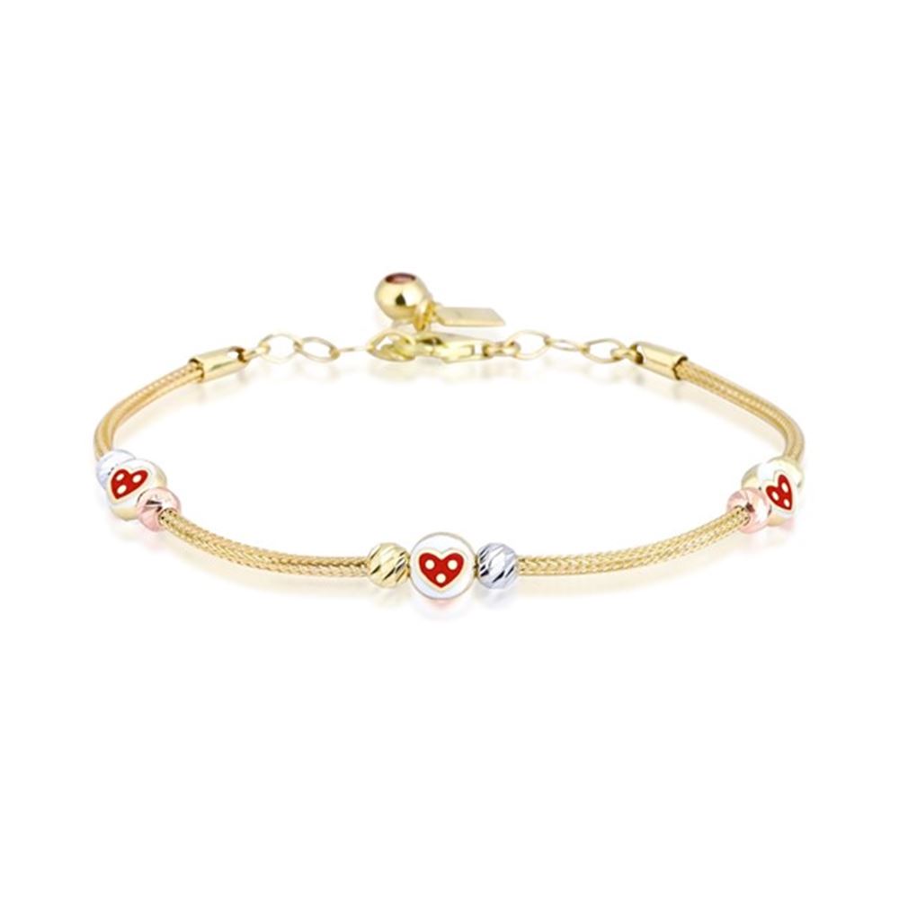 Anne Çocuk Çilek İkili Set Altın Bileklik