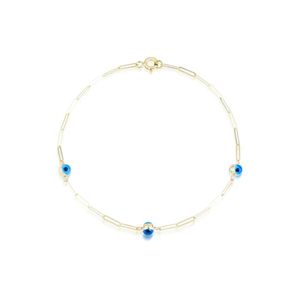 Göz Boncuklu 14 Ayar Altın Bileklik