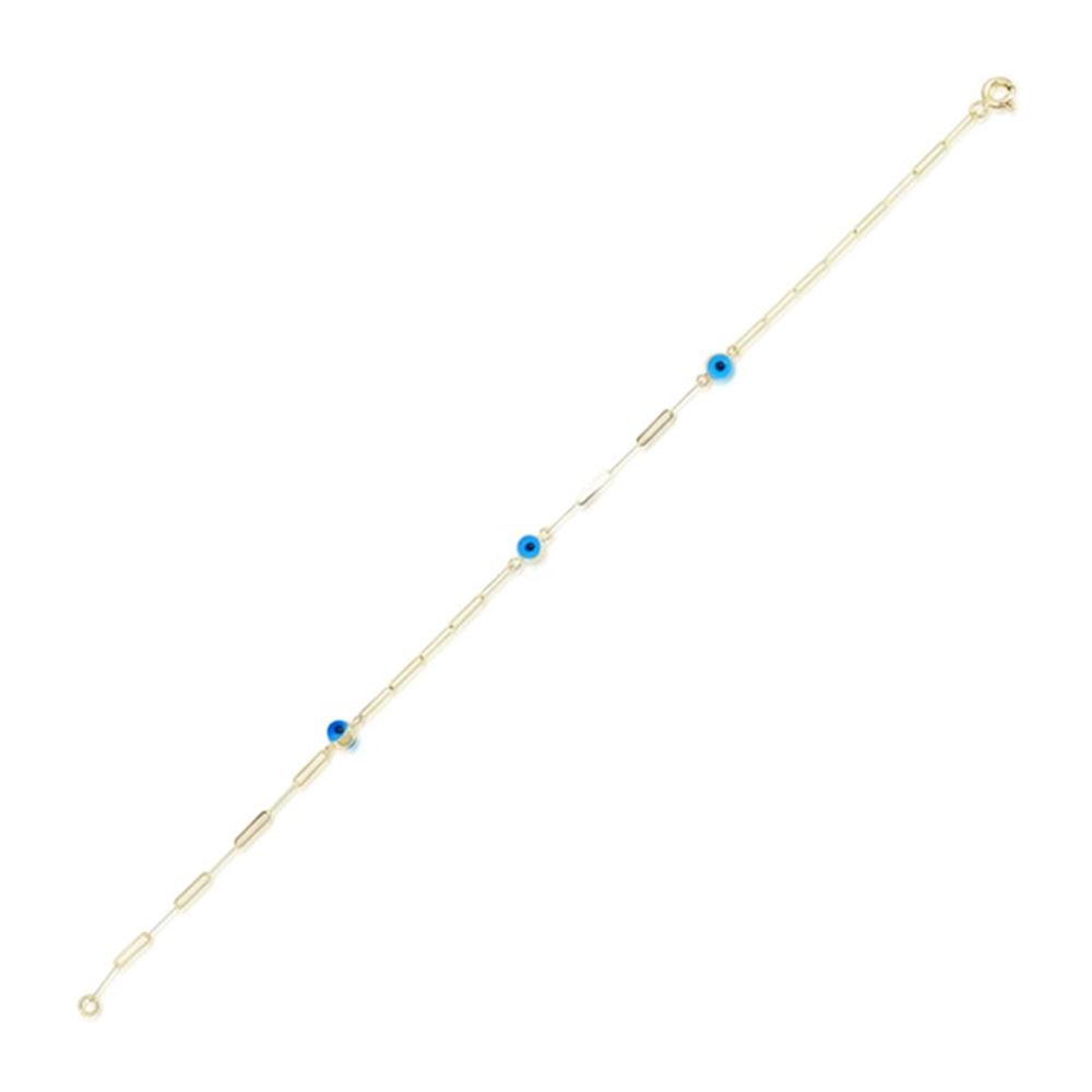 Göz Boncuklu 14 Ayar Altın Bileklik