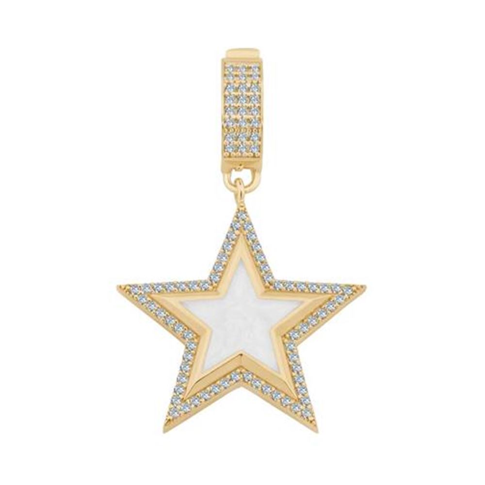 Taşlı Siyah Yıldız Kolye Ucu Charm