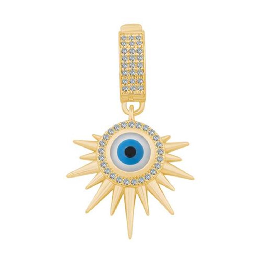 Nazar Boncuklu Taşlı Charm