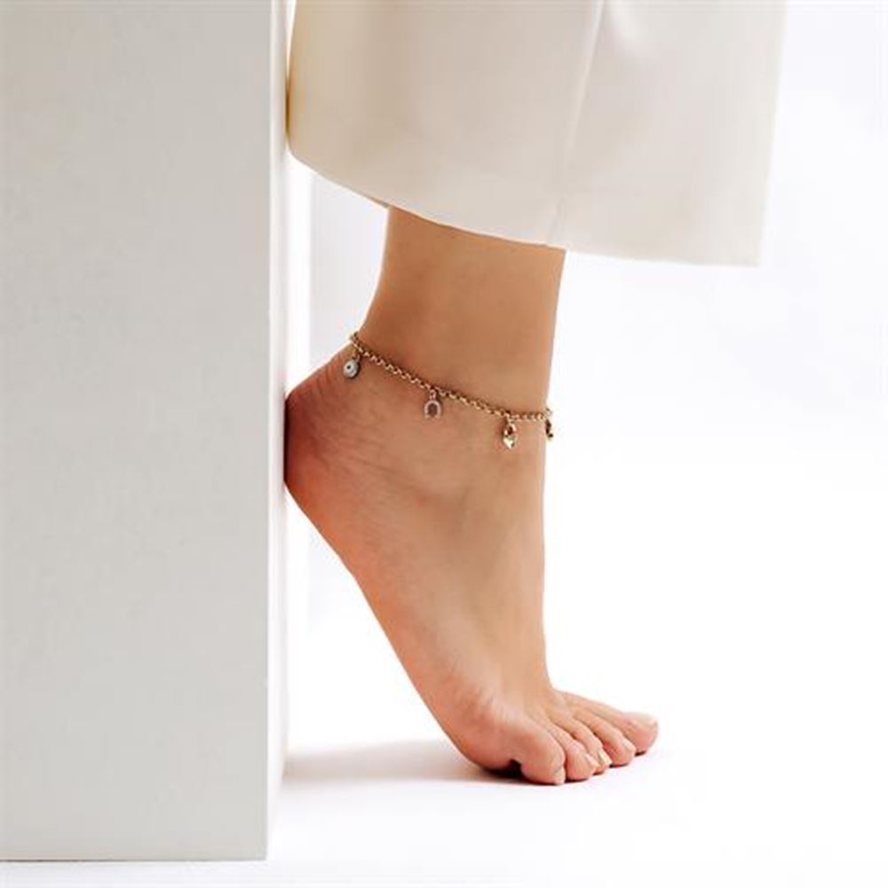 Nal Nazar Boncuğu Şans Altın Halhal