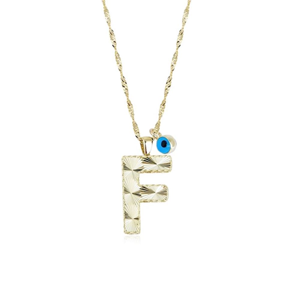 Altın F Harf Kolye