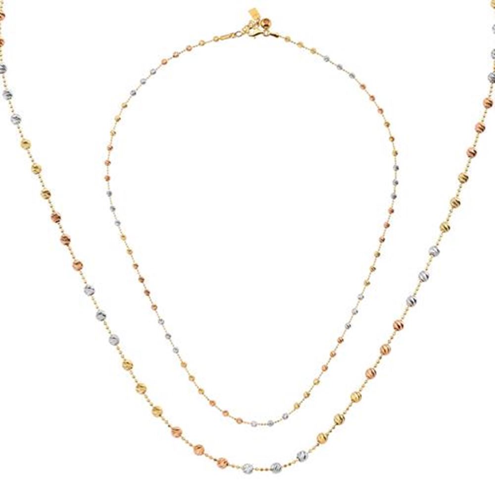 Renkli Top Top Altın Kolye