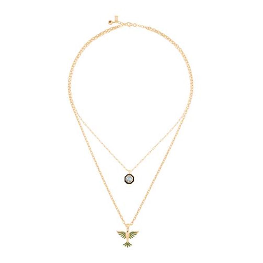 Çift Zincir Anka Kuşu Kolye