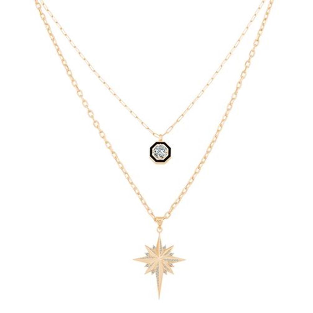 Çift Zincir Kuzey Yıldızı Kolye