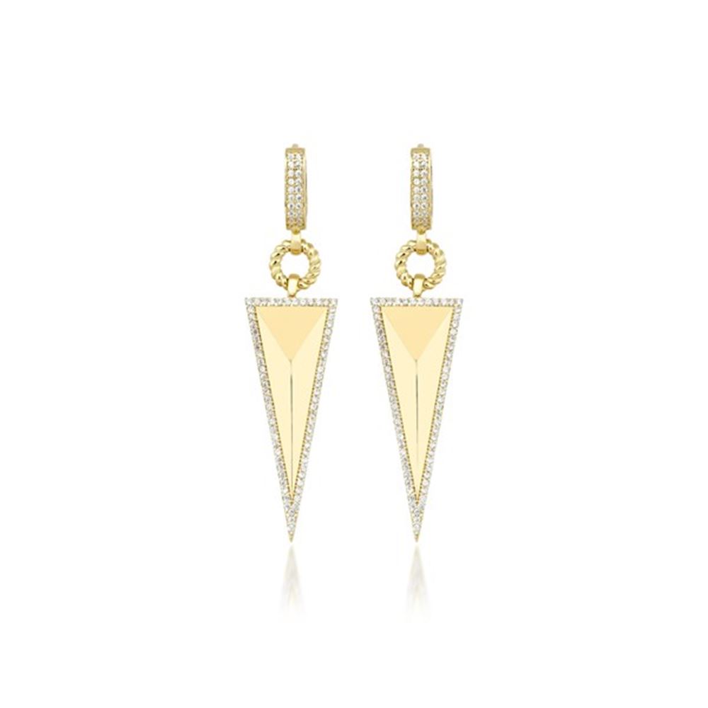 Üçgen Piramit Küpe