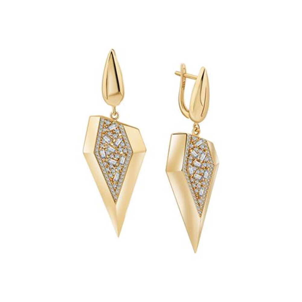 Sallantılı Buz Kristali Küpe