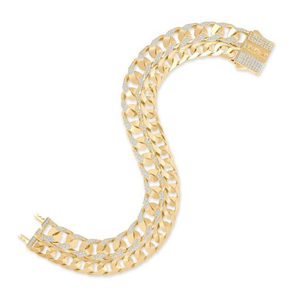 İki Sıra Taşlı Piramit Gurmet Bileklik