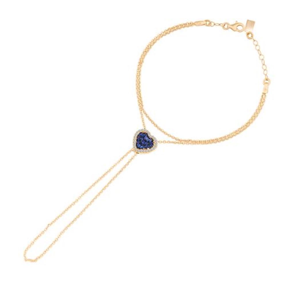 Mavi Taşlı Kalp Şahmeran