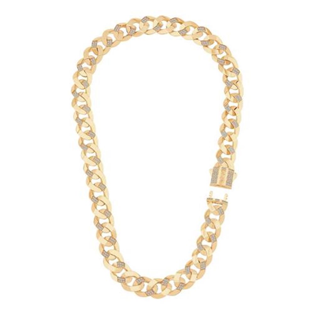 13Mm Altın Taşlı Gurmet Zincir