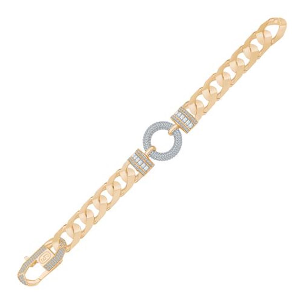 Taşlı Halka Zincir Altın Set