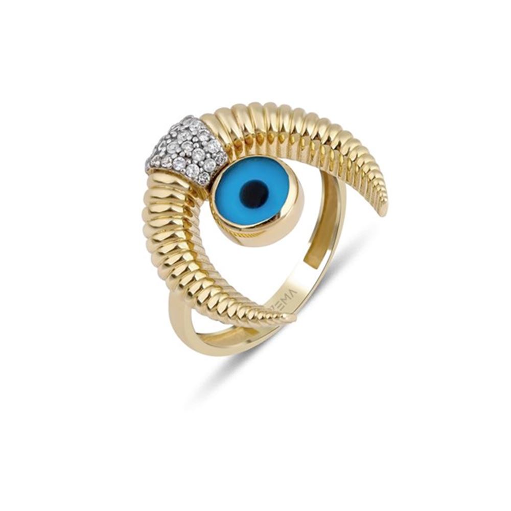 İtalyan Tasarım Yeşil Taşlı Altın Bileklik