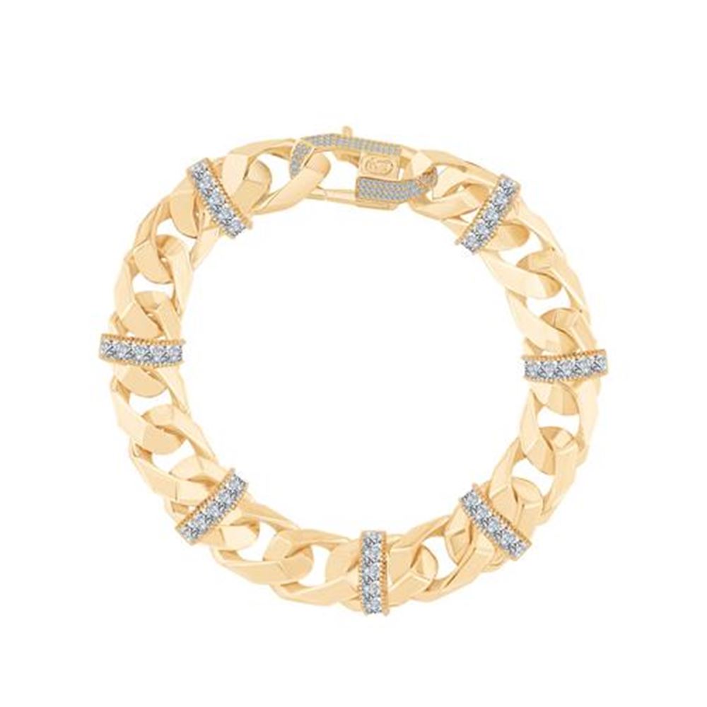 Taşlı Zincir Altın Bileklik