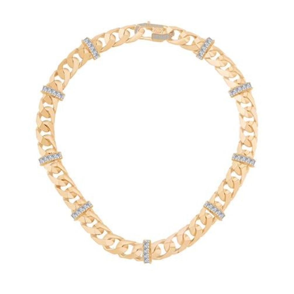 Taşlı Zincir Altın Bileklik