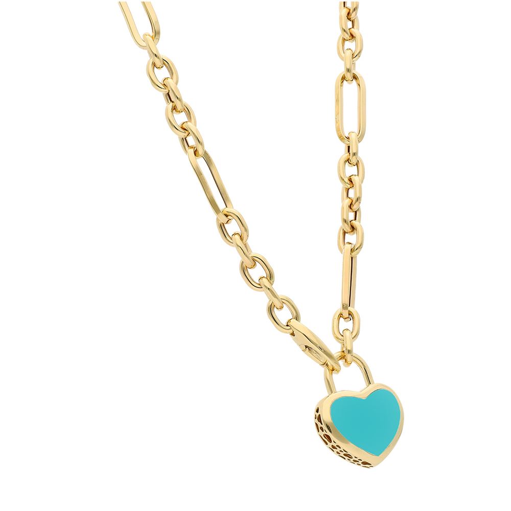 Açılır-Kapanır Kalp Mine Kilitli Dilek Kolyesi