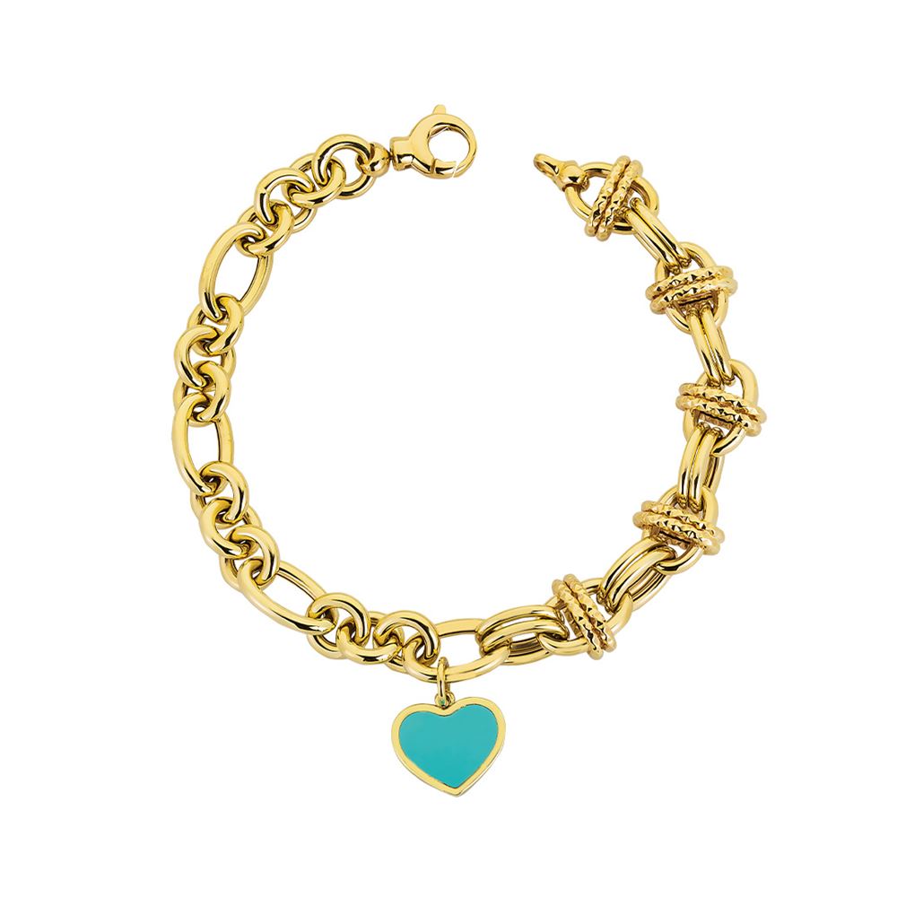 Mavi Kalp Mineli Bileklik