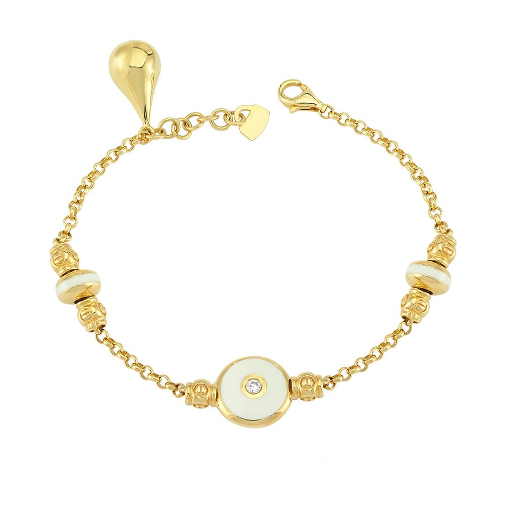 Altın Beyaz Mineli Bileklik