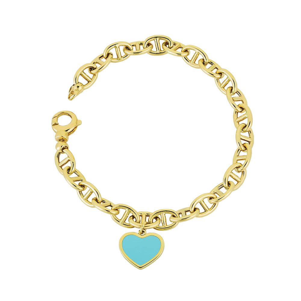 Altın Mavi Mineli Bileklik