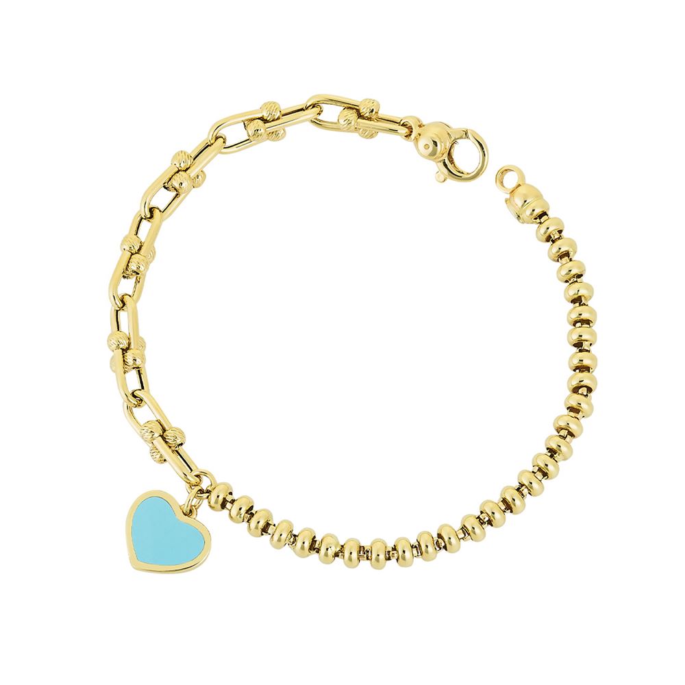 Altın Mavi Mineli Bileklik