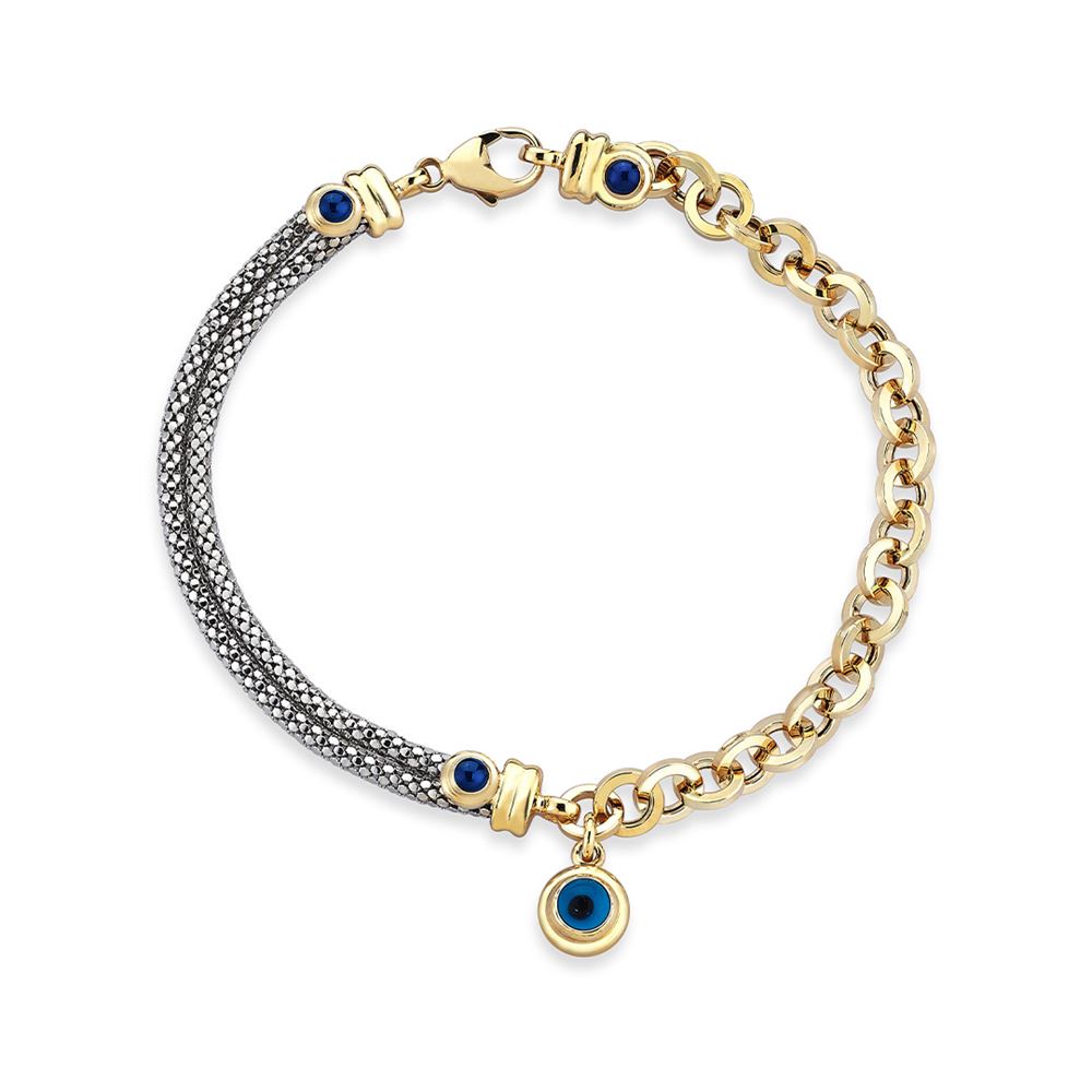 Fortuna Sarı-Beyaz Altın Bileklik