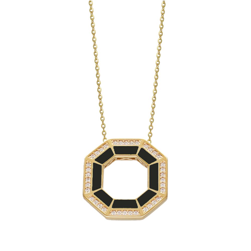 Minima Siyah Mineli Kolye