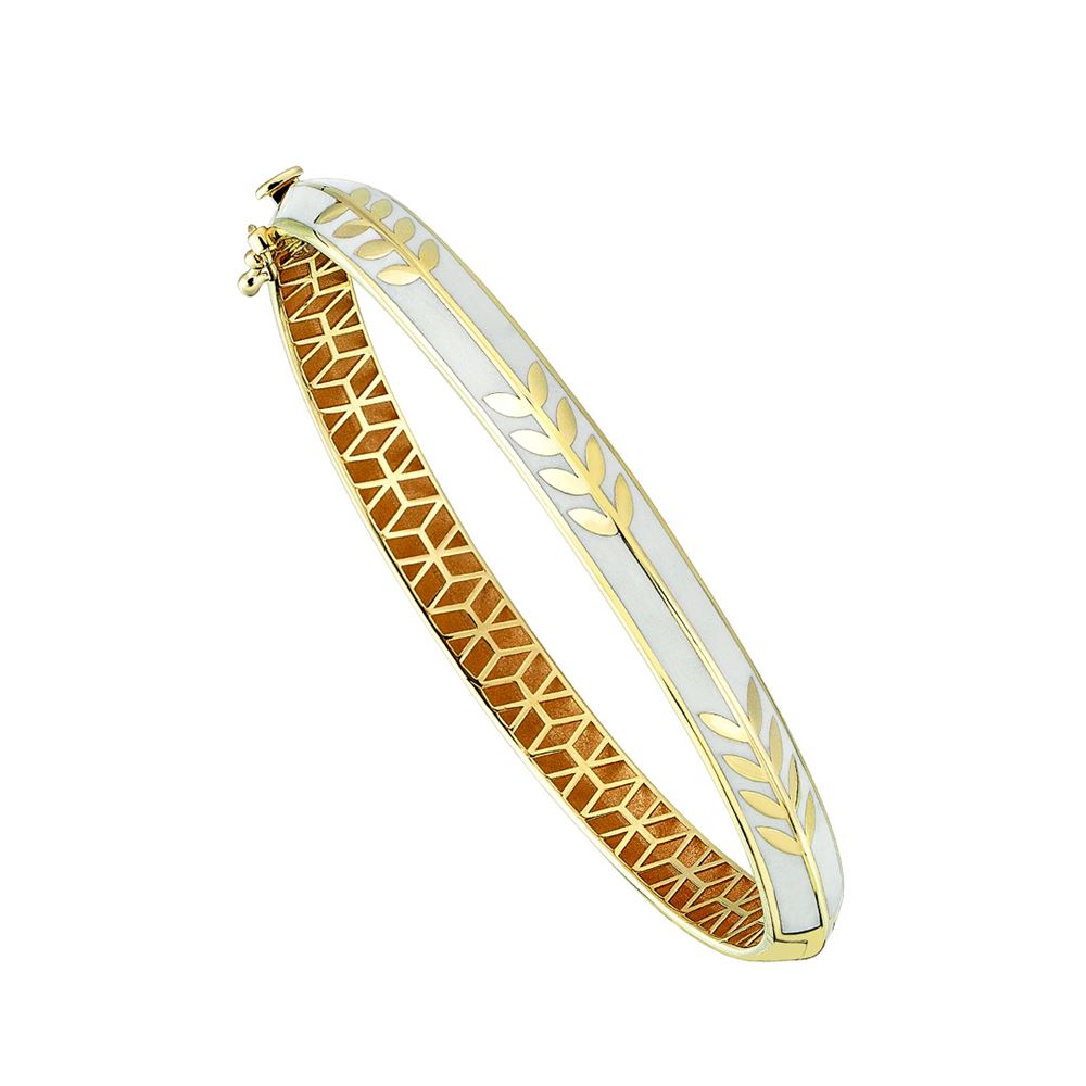 Olivia Beyaz Mineli Kelepçe Bilezik