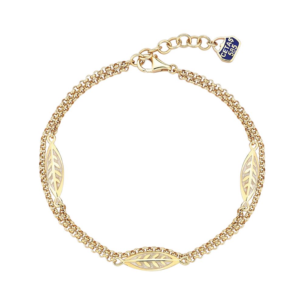 Altın Sedef Mineli Bileklik