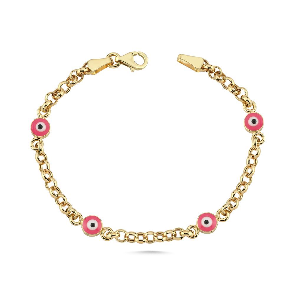 Pembe Nazar Boncuklu Bileklik