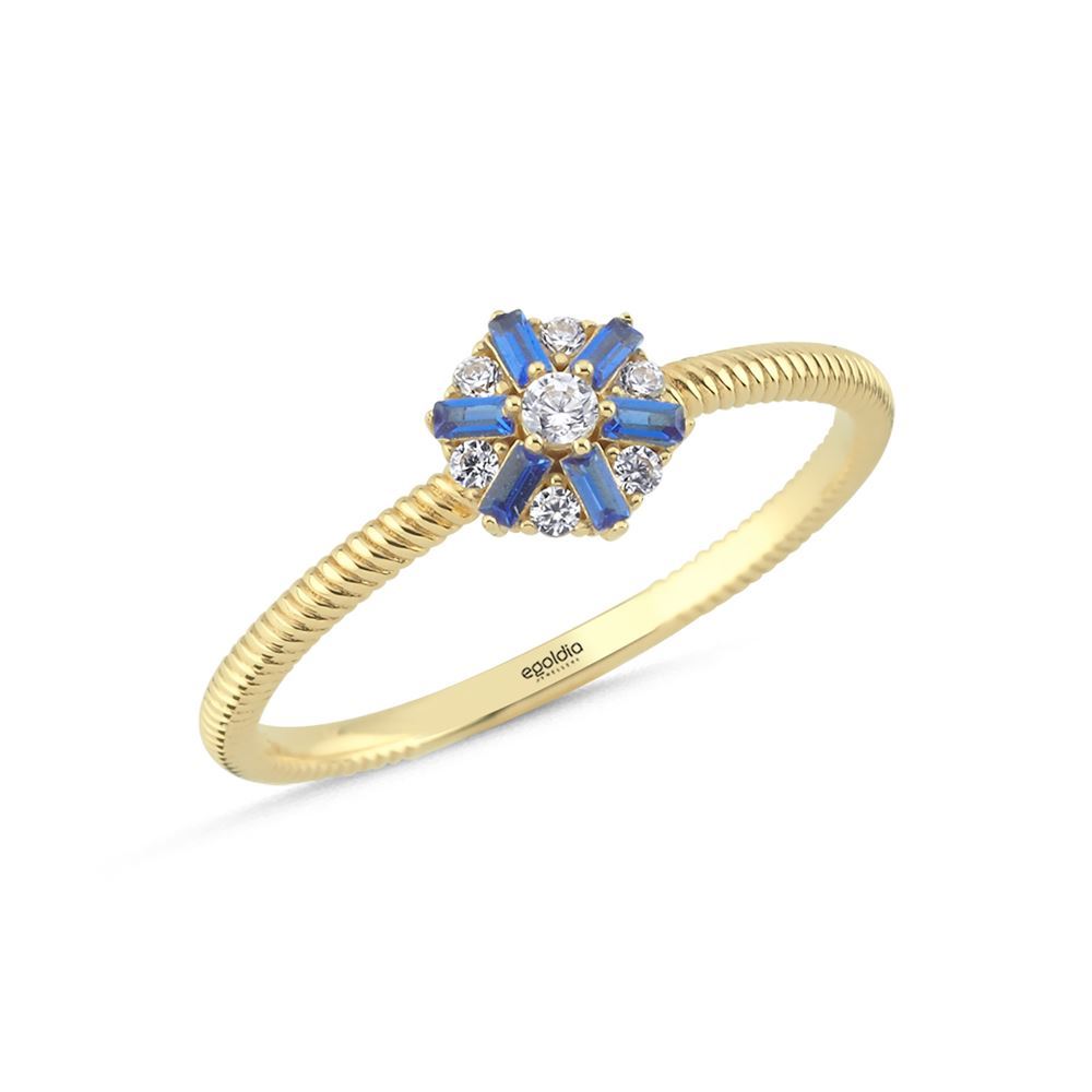 Çark Tasarım Baget Taşlı Yüzük